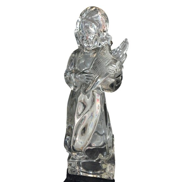 3 Mikasa Herald Collection Lead Crystal Angels Musical Instrument Germany 8.5" - Picture 7 of 11